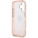 Guess IML Metal Glitter 4G Circle Triangle MagSafe Apple iPhone 16 pink