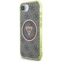 Guess IML Metal Glitter 4G Circle Triangle MagSafe Apple iPhone 17e / 16e brown