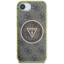 Guess IML Metal Glitter 4G Circle Triangle MagSafe Apple iPhone 17e / 16e brown
