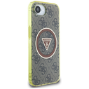 Guess IML Metal Glitter 4G Circle Triangle MagSafe Apple iPhone 17e / 16e brown