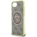 Guess IML Metal Glitter 4G Circle Triangle MagSafe Apple iPhone 17e / 16e brown