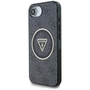 Guess IML Metal Glitter 4G Circle Triangle MagSafe Apple iPhone 17e / 16e black