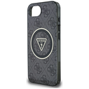Guess IML Metal Glitter 4G Circle Triangle MagSafe Apple iPhone 17e / 16e black