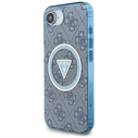 Guess IML Metal Glitter 4G Circle Triangle MagSafe Apple iPhone 17e / 16e blue