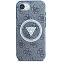 Guess IML Metal Glitter 4G Circle Triangle MagSafe Apple iPhone 17e / 16e blue