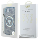Guess IML Metal Glitter 4G Circle Triangle MagSafe Apple iPhone 17e / 16e blue