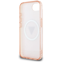 Guess IML Metal Glitter 4G Circle Triangle MagSafe Apple iPhone 17e / 16e pink