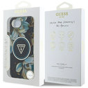 Guess IML Metal Glitter Flowers Triangle MagSafe Apple iPhone 17e / 16e black