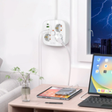 Tech-Protect PCS3X4 Power Strip 2xUSB-A, 2xUSB-C, 3xSocket AC 200cm White