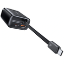 USAMS Xiang Series CC296 30W USB-A, USB-C Wall Charger + USB-C Cable white
