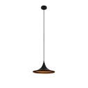Armonia Lux - Pendant Lamp E27 Single Light Industrial Metal Black Gold Bell - 37 x 37 x 20 cm