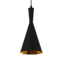 Astra Cone - Κρεμαστό Μονόφωτο E27 Μαύρο (Μ19 x Π19 x Υ38cm) - VenCore