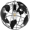 Atlas Sphere - Κρεμαστό Φωτιστικό E27 Μαύρο Μεταλλικό Πλέγμα