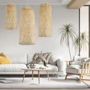Bamboo Tower - Κρεμαστό Μονόφωτο Φωτιστικό E27 από Φυσικό Μπαμπού (25 x 25 x 50 cm) - VenCore