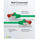 Goobay S/FTP Cat 6 Network Cable 1m Green (Model 68289)