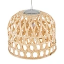Bamboo Light - Κρεμαστό Μονόφωτο E27 Boho Μπαμπού Φυσικό Πλέγμα (M35 x Π35 x Υ22 cm) - VenCore