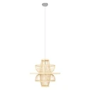 Zen Lotus - Hanging Multi-light Pendant E27 Modern Bamboo Natural Weave (45 x 45 x 42.5 cm) - VenCore