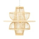Zen Lotus - Hanging Multi-light Pendant E27 Modern Bamboo Natural Weave (45 x 45 x 42.5 cm) - VenCore