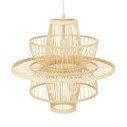 Zen Lotus - Hanging Multi-light Pendant E27 Modern Bamboo Natural Weave (45 x 45 x 42.5 cm) - VenCore