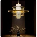 Zen Lotus - Hanging Multi-light Pendant E27 Modern Bamboo Natural Weave (45 x 45 x 42.5 cm) - VenCore