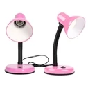 Flexi Desk Pink - Table Desk Lamp Single-Light E27 Pink Metal Bell Shade (Ø12 x W12 x H32 cm) - VenCore