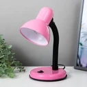 Flexi Desk Pink - Table Desk Lamp Single-Light E27 Pink Metal Bell Shade (Ø12 x W12 x H32 cm) - VenCore