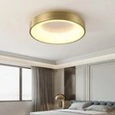 Gold Aura - Πλαφονιέρα Μονόφωτο LED 75W Χρυσό Minimal (45x45x8.5cm) VenCore