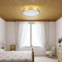 Gold Aura - Πλαφονιέρα Μονόφωτο LED 75W Χρυσό Minimal (45x45x8.5cm) VenCore
