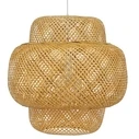 Bamboo Cloud - Κρεμαστό Μονόφωτο E27 Boho Μπαμπού Φυσικό Πλέγμα (Μ56 x Π56 x Υ54 cm)