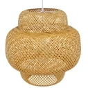 Bamboo Cloud - Κρεμαστό Μονόφωτο E27 Boho Μπαμπού Φυσικό Πλέγμα (Μ56 x Π56 x Υ54 cm)