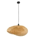 Sunny Shell - Κρεμαστό Μονόφωτο E27 Boho Μπαμπού Φυσικό Πλέγμα