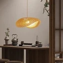 Sunny Shell - Κρεμαστό Μονόφωτο E27 Boho Μπαμπού Φυσικό Πλέγμα