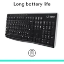 Logitech MK270 - Ασύρματο Σετ Πληκτρολόγιο και Ποντίκι USB (US) - Μαύρο