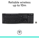 Logitech MK270 - Ασύρματο Σετ Πληκτρολόγιο και Ποντίκι USB (US) - Μαύρο