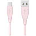 USAMS Green Series SJ714 USB-A / USB-C Cable 18W 3A 1m pink
