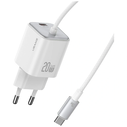 USAMS JC Series CC261 20W GaN Mini Fast Charger 2xUSB-C white