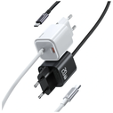 USAMS JC Series CC261 20W GaN Mini Fast Charger 2xUSB-C white