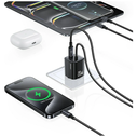 USAMS JC Series CC261 20W GaN Mini Fast Charger 2xUSB-C white