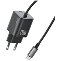 USAMS JC Series CC261 20W GaN Mini Fast Charger 2xUSB-C black
