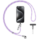 USAMS SJ746 Phone lanyard with USB-C / Lightning charging cable 30W 1.2m purple