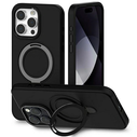 Mercury MagSafe Stand Silicone Case Apple iPhone 15 Plus black