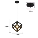 VenCore Cube 6089-10002 - Φωτιστικό Οροφής Κρεμαστό Μονόφωτο Μαύρο Μεταλλικό