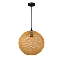 VenCore Araya 6089-10004 - Φωτιστικό Οροφής Μονόφωτο Κρεμαστό Μπεζ Μπαμπού