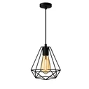 VenCore Prism 6089-10005 - Φωτιστικό Οροφής Μονόφωτο Κρεμαστό Μαύρο Μεταλλικό