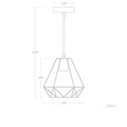 VenCore Prism 6089-10005 - Φωτιστικό Οροφής Μονόφωτο Κρεμαστό Μαύρο Μεταλλικό