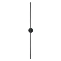 VenCore Linear Round 6093-20003 - Modern Wall 2-Light LED 18W 120cm Black Aluminum with Adjustable CCT (Warm-Daylight-Cool) via On-Off switch