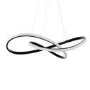 VenCore Infinity 6089-20001 - Μοντέρνο Κρεμαστό Φωτιστικό Οροφής LED 72W Μαύρο Αλουμίνιο Φ56cm με Ρυθμιζόμενο CCT & Χειριστήριο