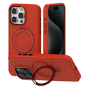 Mercury MagSafe Stand Silicone Case Apple iPhone 15 Pro Max red
