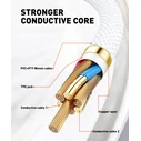 Ldnio Braided USB 2.0 Cable USB-C male - USB-C 65W Λευκό 1m