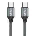 Ldnio USB 2.0 Cable USB-C male - USB-C 65W Γκρι 1m